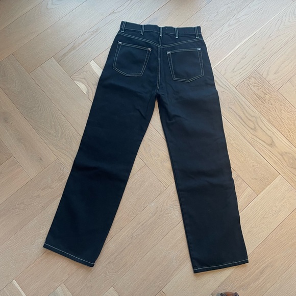 Reformation Cowboy High Rise Black Straight Jeans - Picture 6 of 6